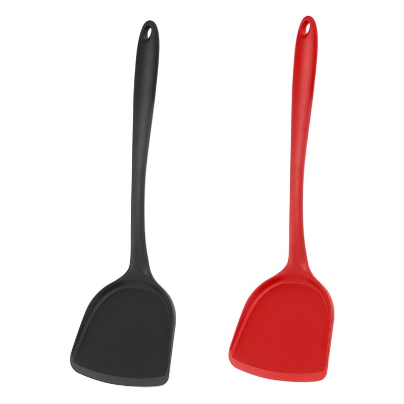 Espátula de silicona gruesa, suministros de cocina, sartén antiadherente resistente a altas temperaturas, pala para cocinar, pala china de silicona para cocinar en casa