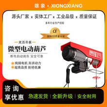 雄象微型电动葫芦小型吊机220V110V家用楼顶钢丝绳起重机电动葫芦