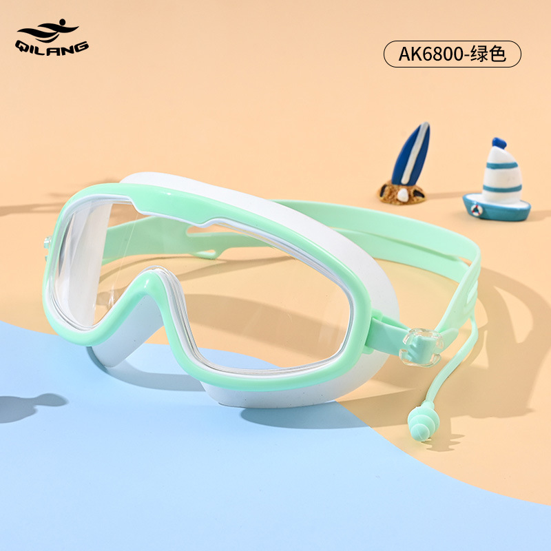 Gafas de Natación de Marco Grande de PC Impermeable Anti-empañante para Entrenamiento
