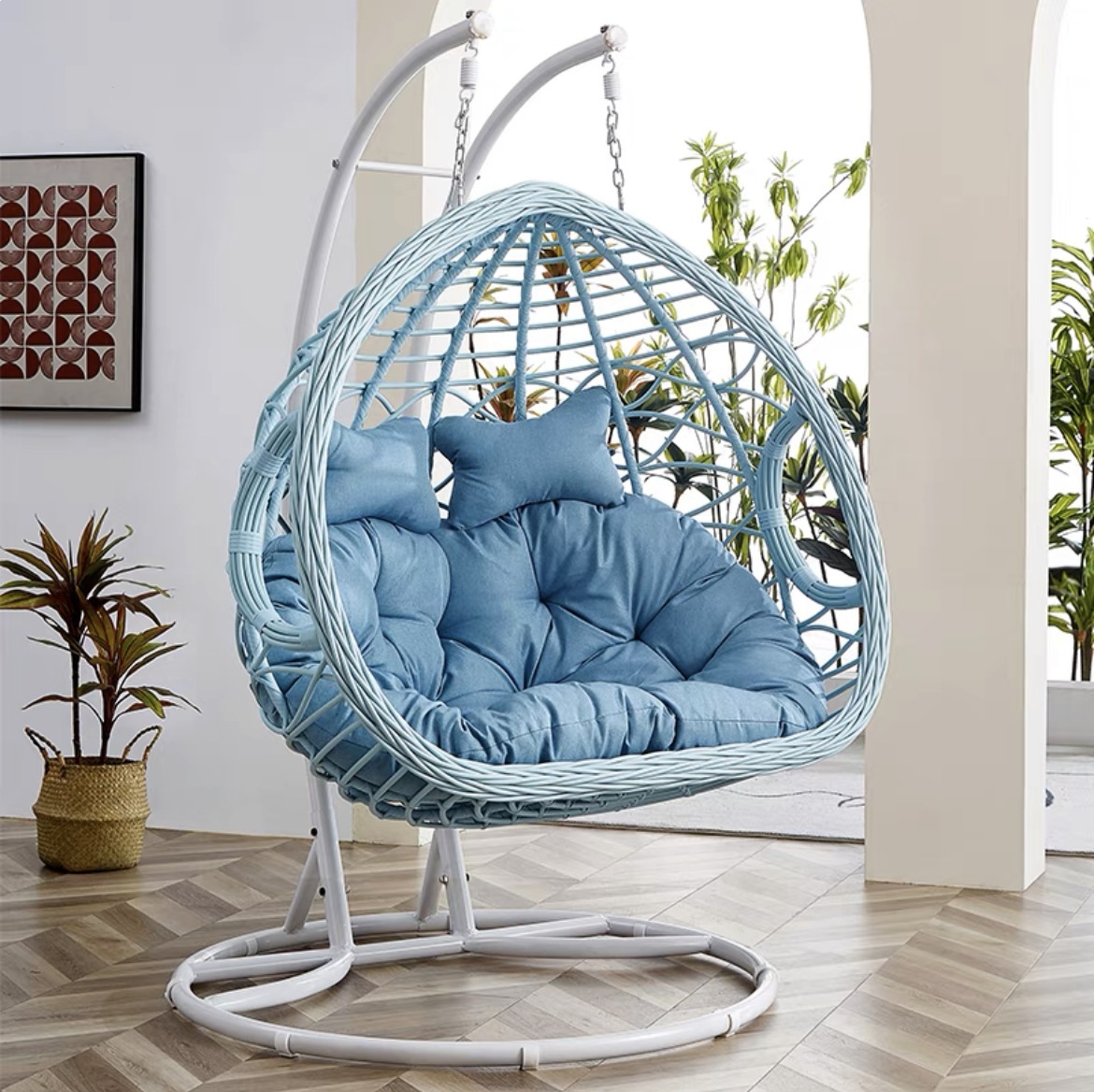 Fábrica directa silla de hamaca casera nido de pájaros balcón silla de cuna silla de caña silla columinar silla de hamaca perezosa