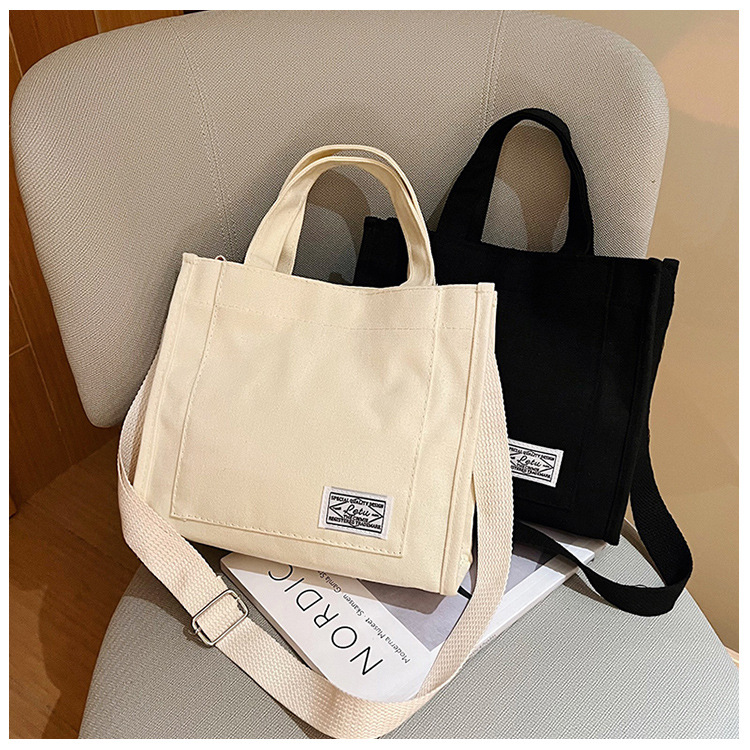 257g Weight Polyester Lining Material Sewing Thread Fashion Element Zipper Closure Type Single Shoulder Strap, Top Handle Strap Type Square Bag Bags Type Casual Occasion Canvas Material Solid Color Pattern All Seasons Season Women's Gender Streetwear Style Square Shape Women's Canvas Solid Color Streetwear Sewing Thread Square Zipper Square Bag 38