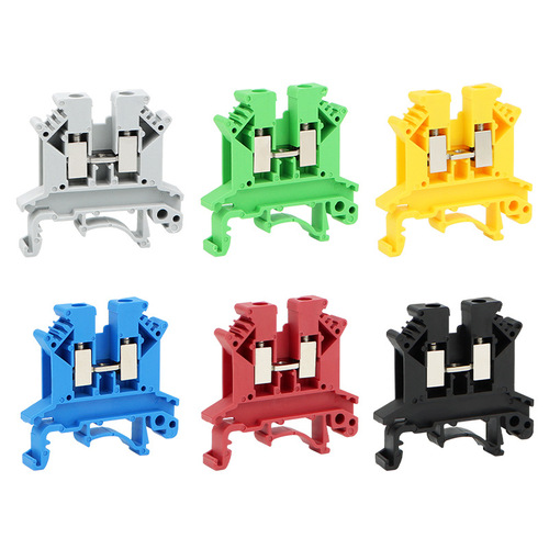 UK2.5B rail-type terminal block UK3N 5N 6N 10N double-layer voltage and current insurance grounding terminal block