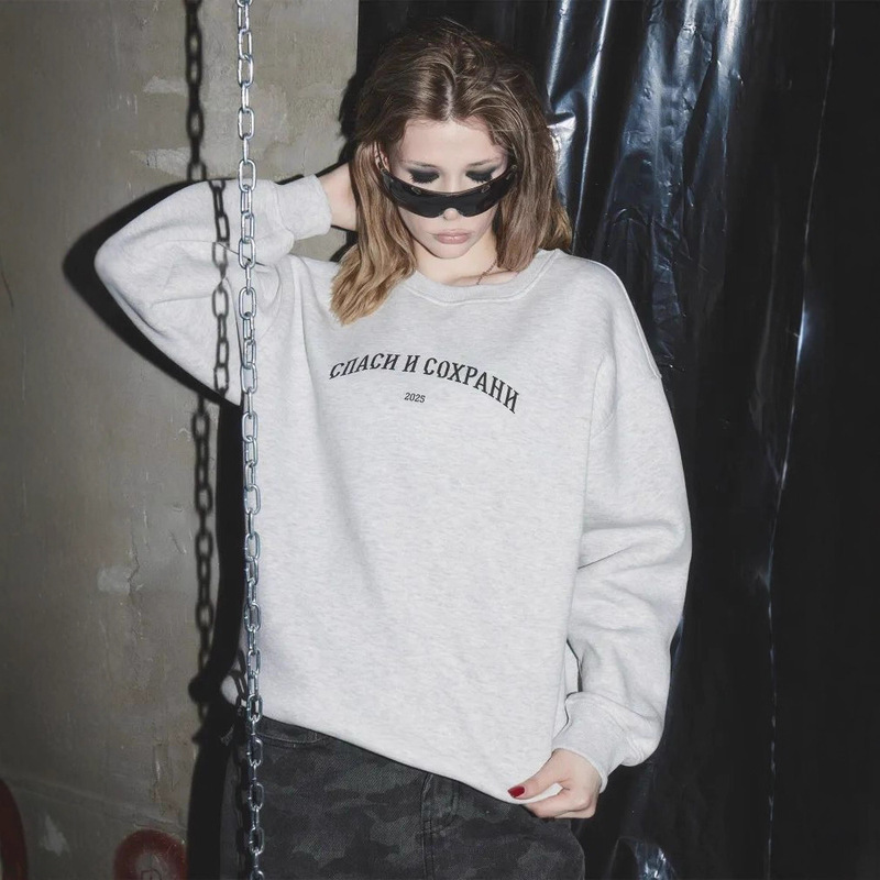 2025 Trendy Commuter Mid-Length Hooded Comfortable Thick Versatile Hoodie Spring and Autumn Loose Letter Print Jacket 2025 Trendy Commuter Mid-Length Hooded Comfortable Thick Versatile Hoodie Spring and Autumn Loose Letter Print Jacket