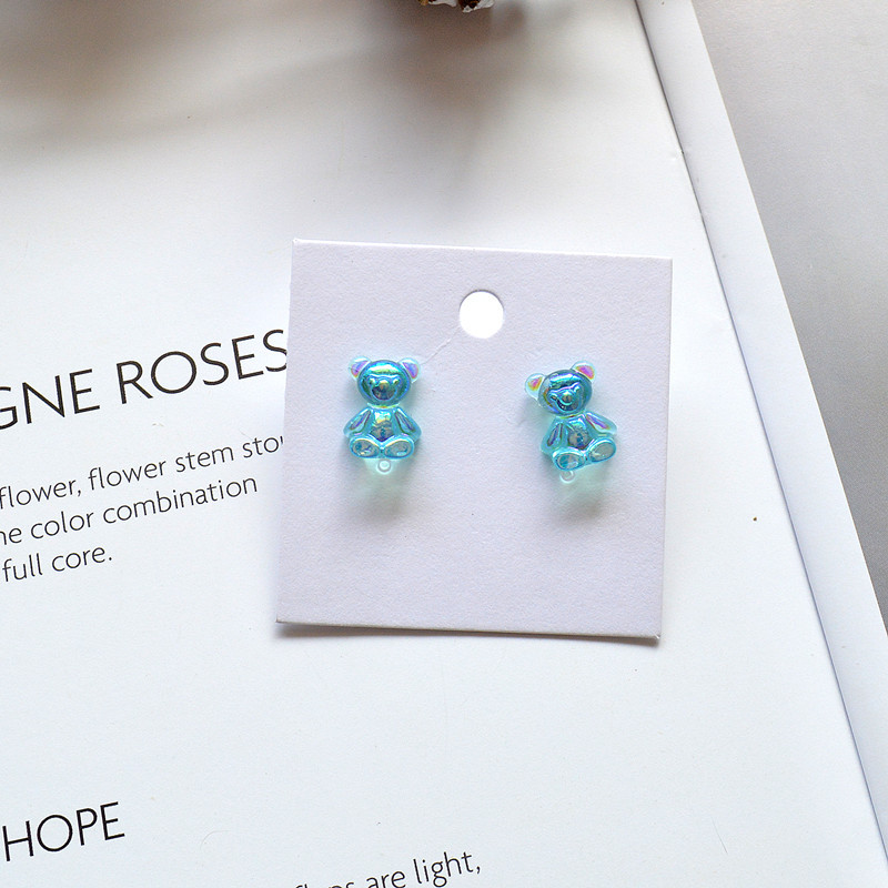 Daily Occasion Cute Bear Resin Women's Ear Studs 1 Pair