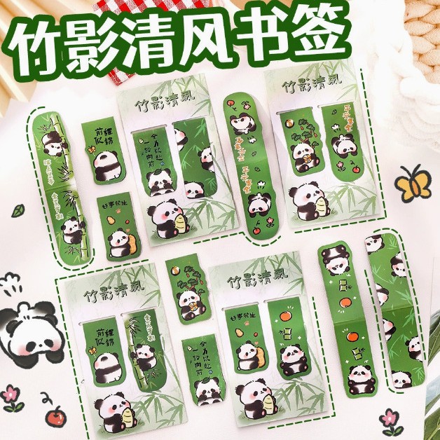 Caricatura adorable Panda Post-it - Notes Estudiantes Temporada escolar DIY Papelería Pequeños regalos de alto valor facial Paquete de regalo para niños