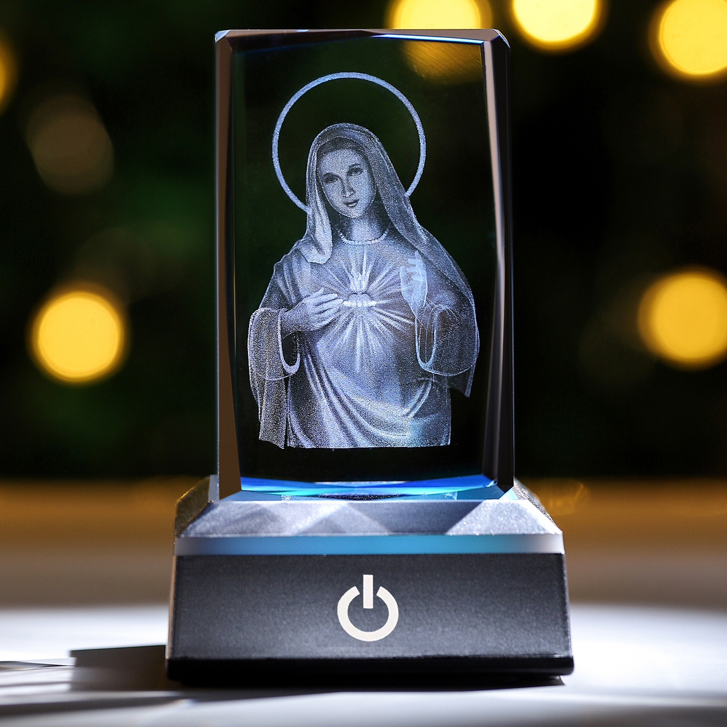 Transfronterizo al por mayor 3D animal Jesús Rosa cuboide adornos de cristal táctil sensible color cumpleaños regalo del Día de San Valentín