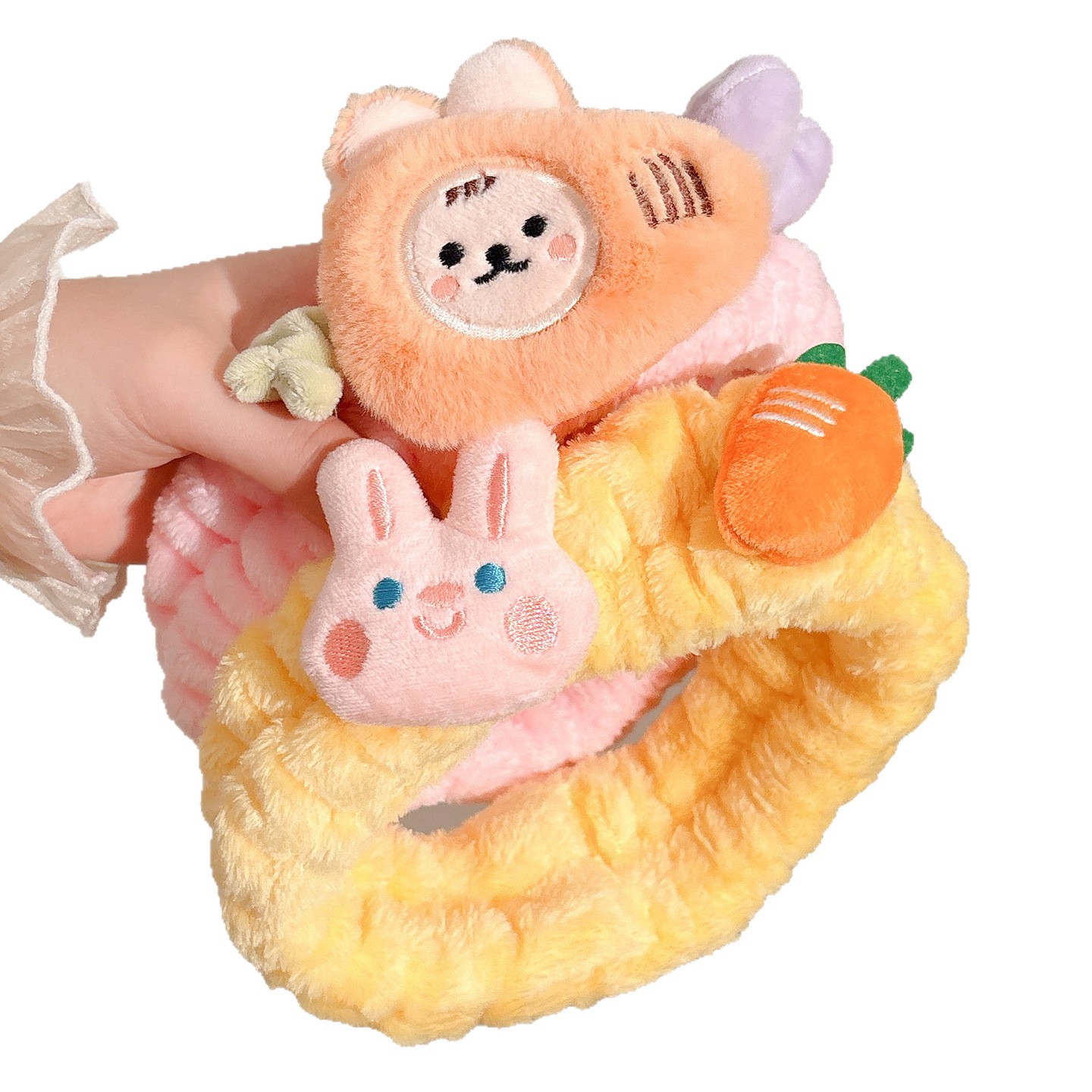 Maquillaje y lavado de la cara especial banda de cabello para mujeres primavera y otoño invierno dulce multifuncional antideslizante de alta elasticidad no estrangulación banda de cabello