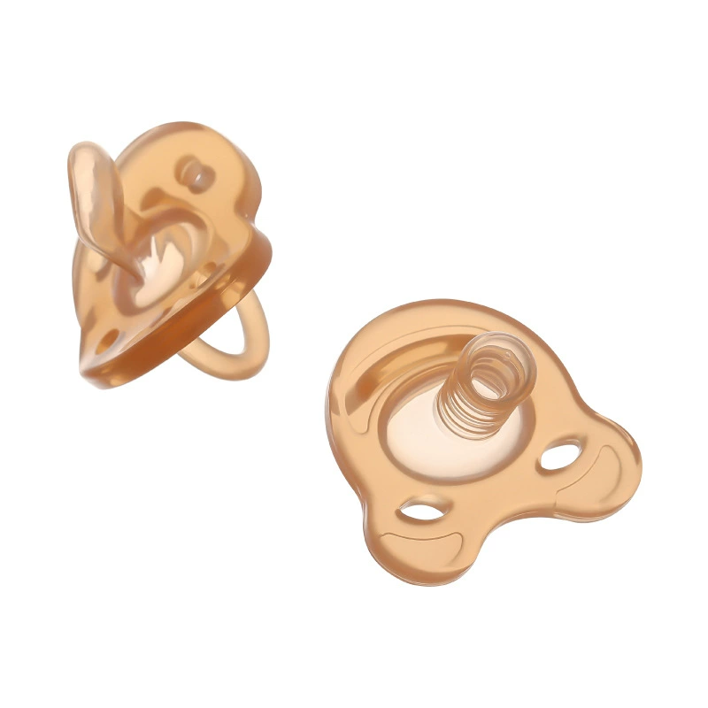 Детская детская полная силиконовая соска костюм Прорезыватель нано цвет прозрачный цвет Повседневная ночь с цепочкой