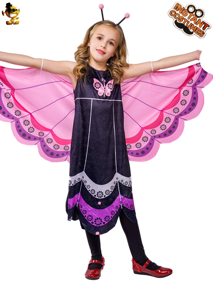 Halloween Niña de los niños danza mariposa hadas princesa vestido cos partido distribución al por mayor