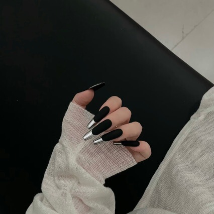 Wholesale Nail Tips, Metal Style French Style, Short Wearable Nails, Wholesale Nail Tips, Metal Mirror Collection