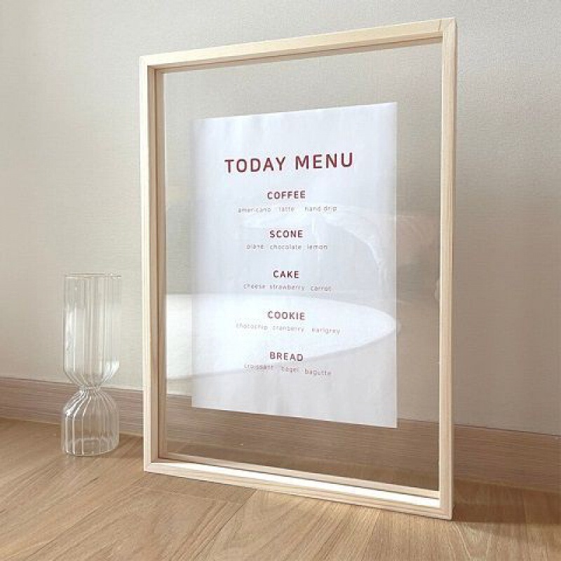 Large transparent acrylic solid wood three-dimensional photo frame, double-sided wall-mounted watercolor canvas display a2a3A4 wholesale Large transparent acrylic solid wood three-dimensional photo frame, double-sided wall-mounted watercolor canvas display a2a3A4 wholesale