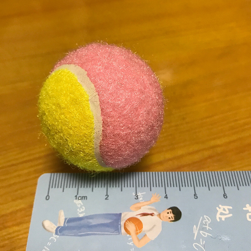 4CM 핑크 및 옐로우 테니스 공 싱글