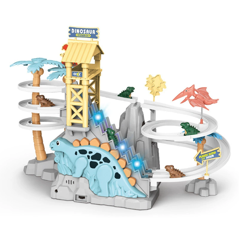 Dynamic rotating dinosaur, slide railed, electric toy, new collection