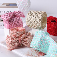 Single-sided onion flash bird's nest hole weaving band DIY clothing shoe flower accessories bow hair accessories pet supplies with