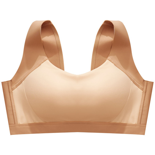 Latex Comfort Fitness Sports Bra for Women, No Wire, Full Cup, Thin, Anti-Sag, One-Piece Bra