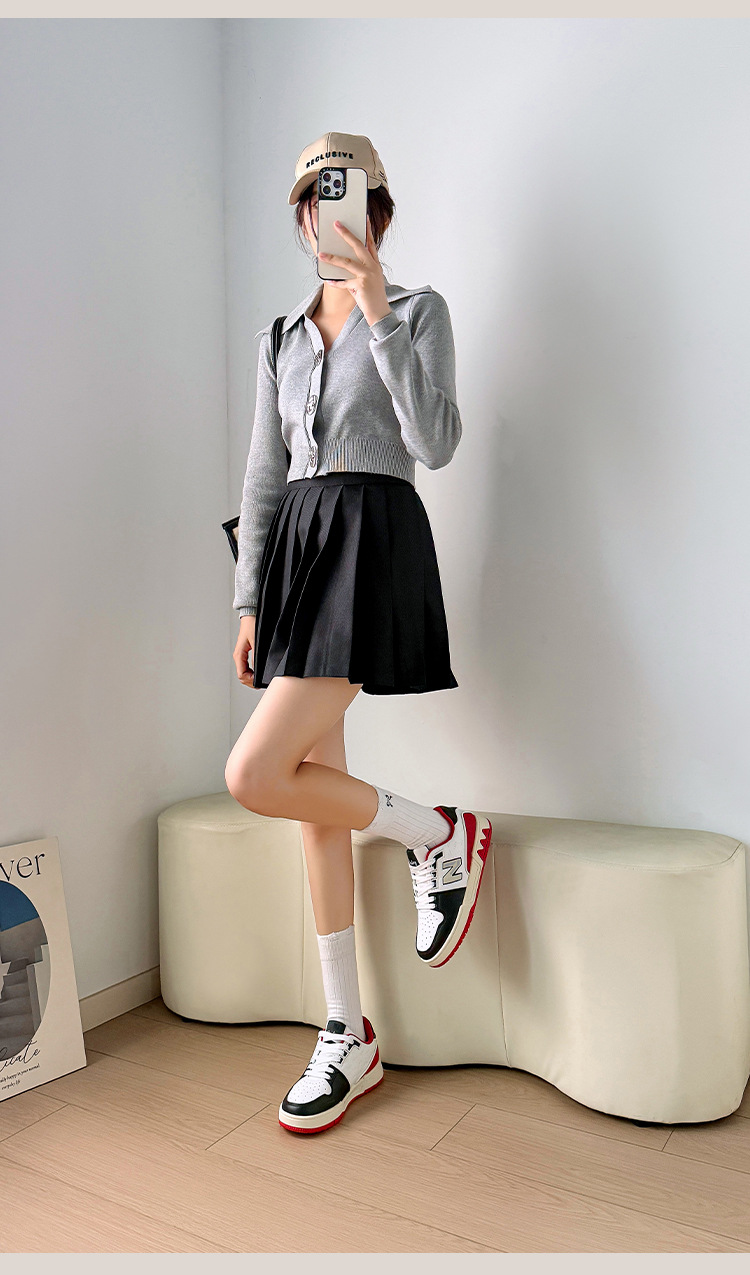 Giày sneaker nam nữ cổ thấp phong cách cổ điển phối màu đen trắng — 828 Đen Trắng chi tiết 12