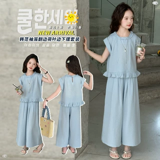 可爱国风女孩旗袍原创时尚套装新中式汉服套装品牌童装两件套批发