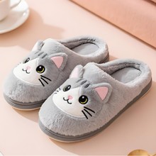 2025时尚冬季保暖居家猫咪棉拖鞋，棉拖鞋工厂，棉拖鞋定制生产