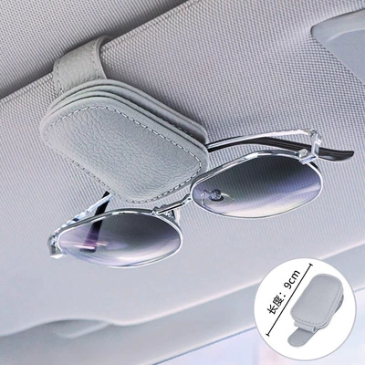 Sun Visor Storage Box Sunglasses, Car Glasses Clip/Bill Clip - activity-price-simple-gray
