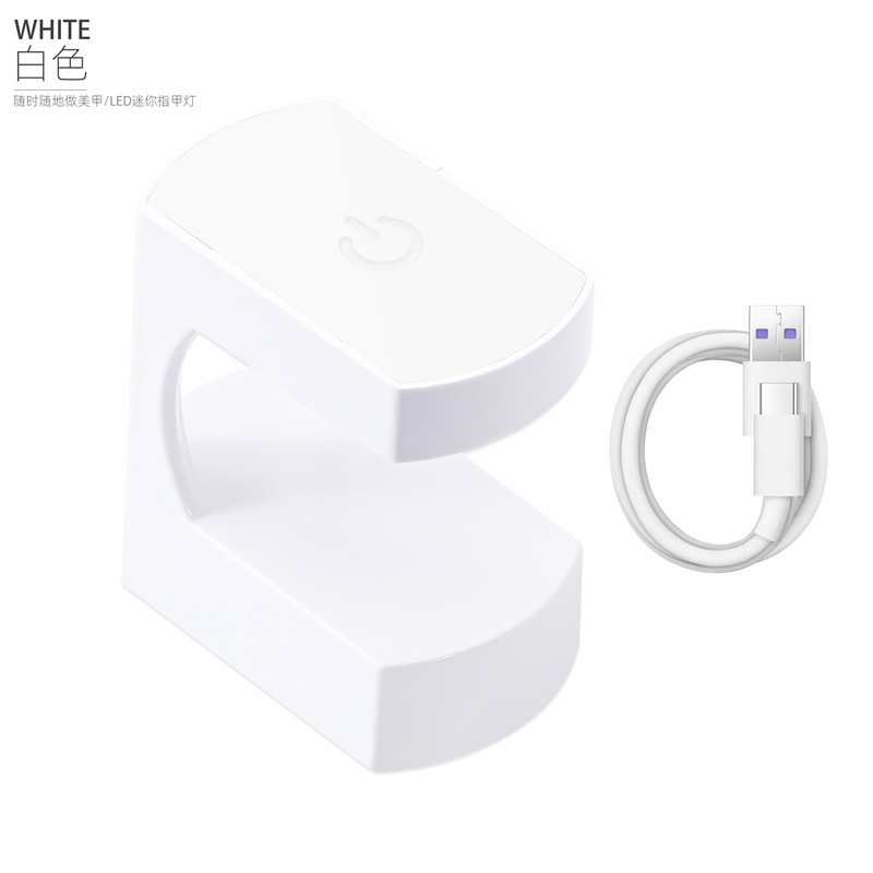 Mini lámpara de uñas transfronteriza para manicura abierta USB pequeño esmalte de uñas portátil pegamento lámpara de fototerapia de secado rápido multicolor