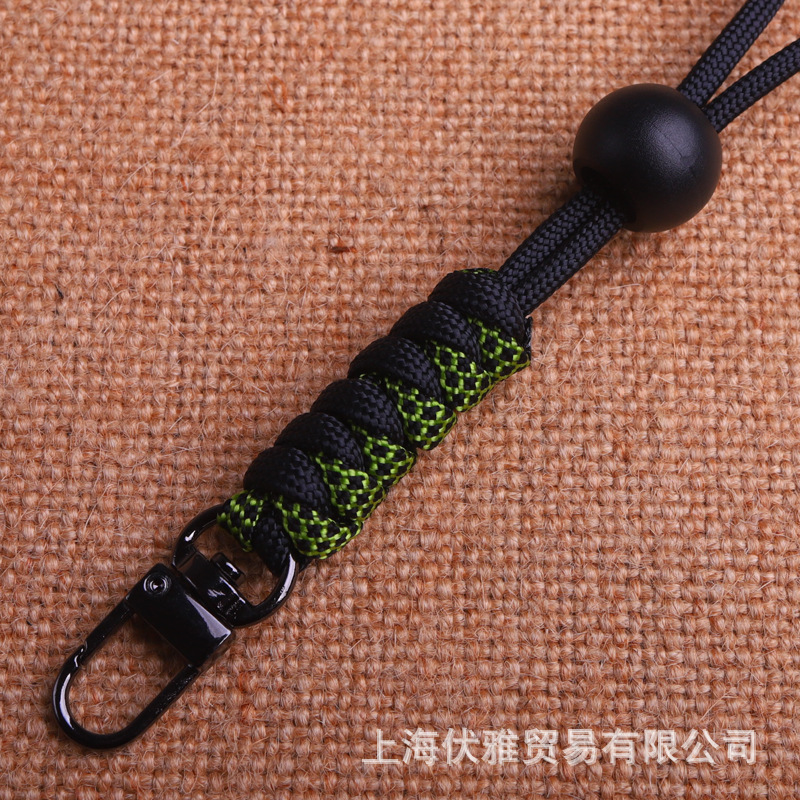 Z20 fabricante en stock color paraguas cuerda tejida clave cuerda teléfono móvil equipo electrónico tarjeta cordón contraste color tejido