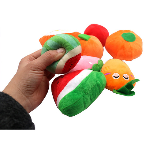 Pet products, dog chews, fruit and vegetable plush toys, direct sales from manufacturers, bite-resistant, cute, chewing, tearing and fun