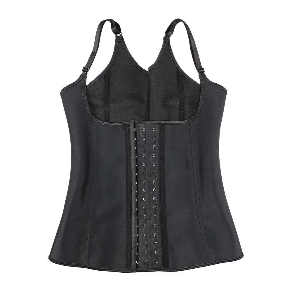 Suministro directo de fábrica de tres capas 9 hueso de acero correa de hombro ajustable corsé de goma chaleco látex cintura corsé vientre que forma la ropa
