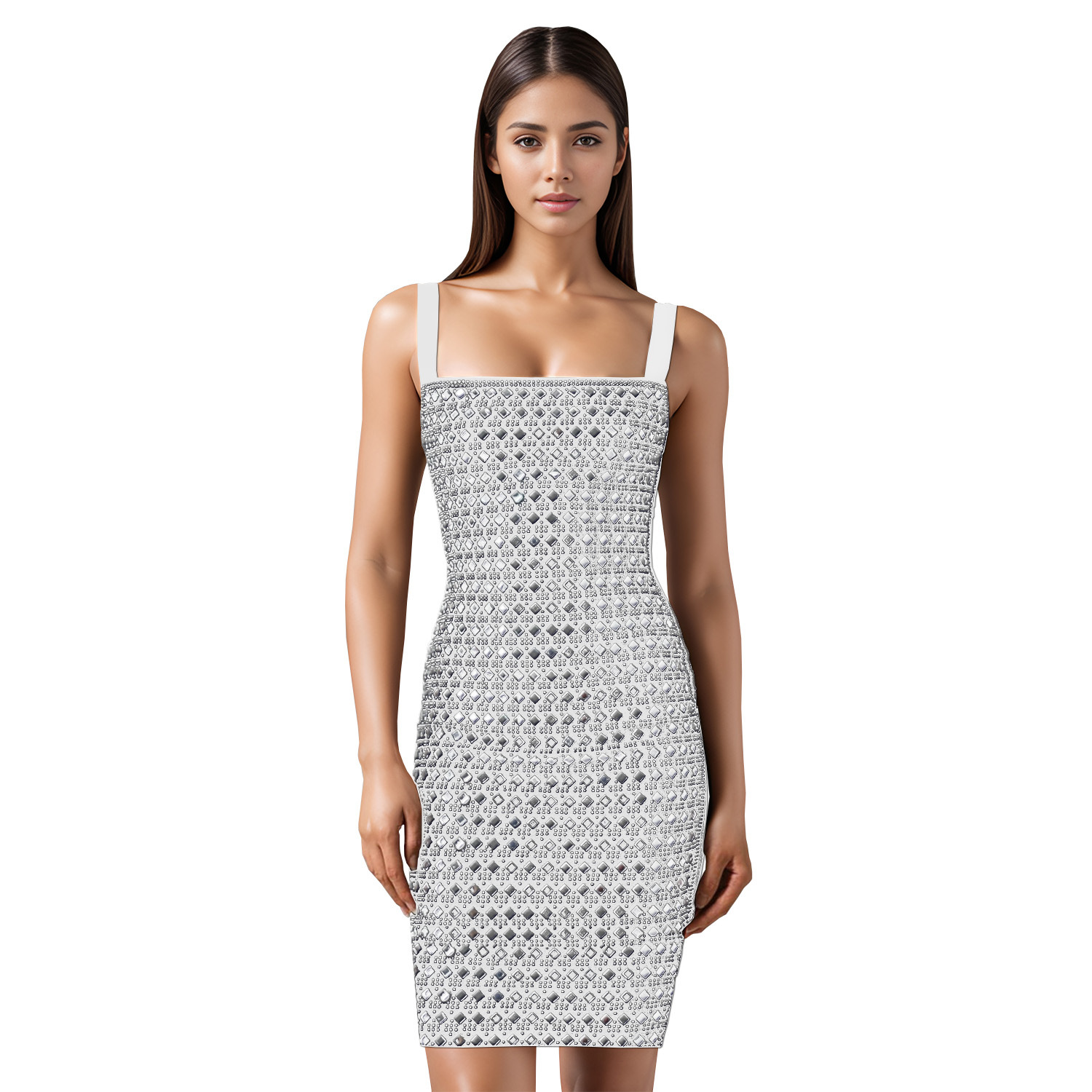 C7198 Aliexpress transfronterizo amazon ropa de moda europea y americana vestidos de mujer sexy vestidos delgados de perforación caliente image 8
