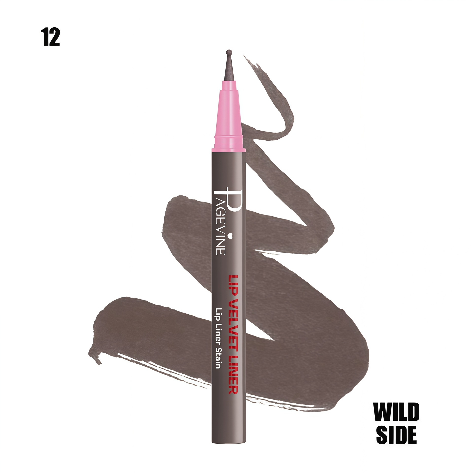 Transfronterizo PAGE VINE lápiz de maquillaje de color natural no es fácil de desvanecer lápiz de maquillaje de labios de cabeza redonda.