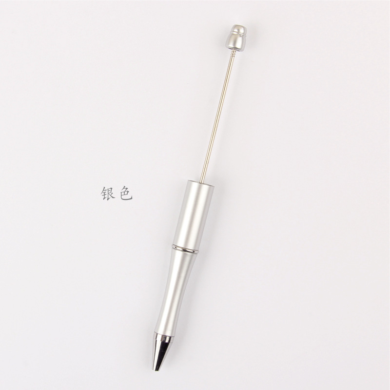 En stock al por mayor creativo de dibujos animados papelería DIY con cuentas bolígrafo logotipo imprimible