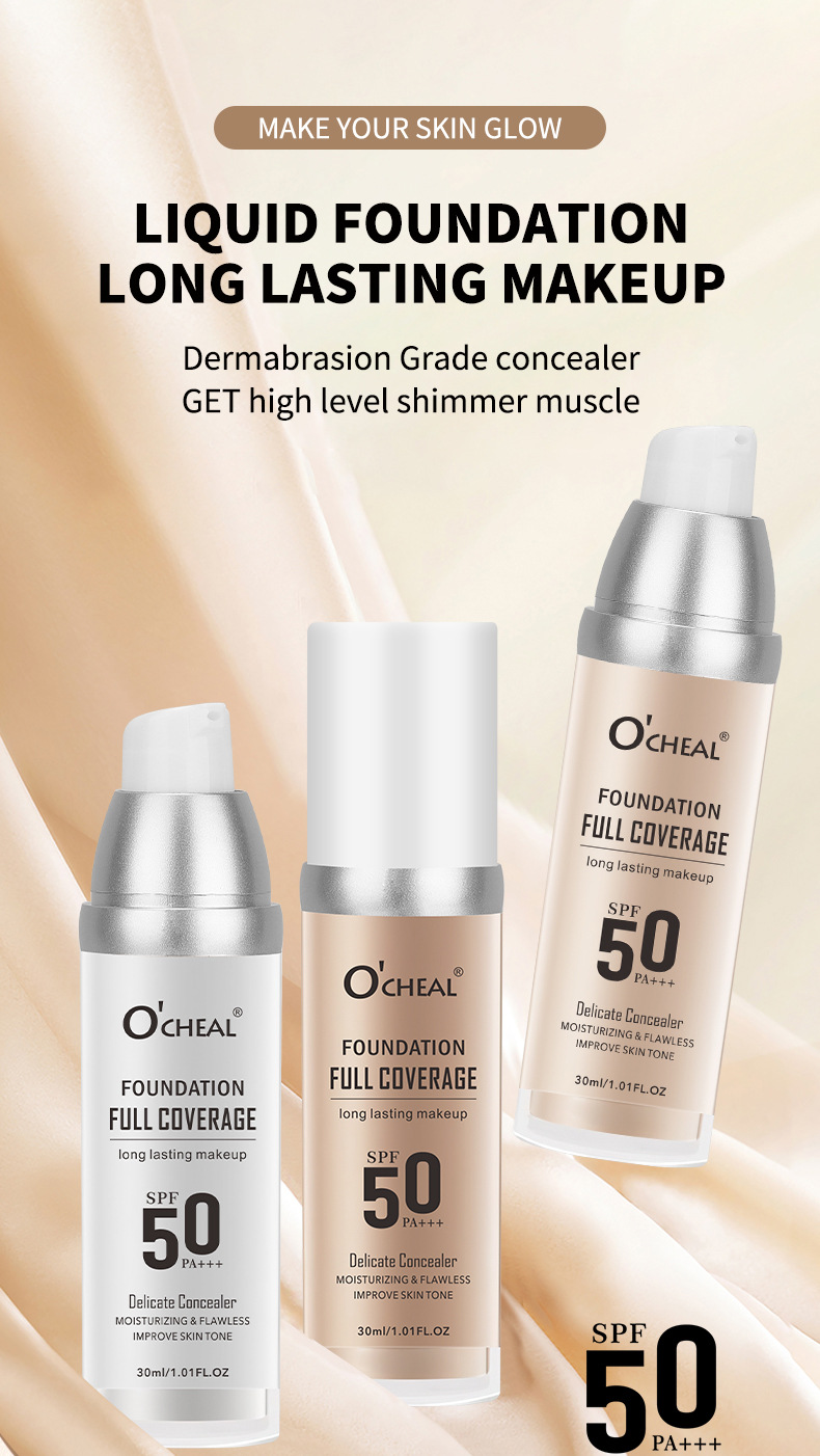 OCHEAL Warm Concealer Langanhaltend feuchtigkeitsspendende, wasserfeste, schweißresistente, Make-up-erwärmende und hautaufhellende Flüssigkeit_voghion.com