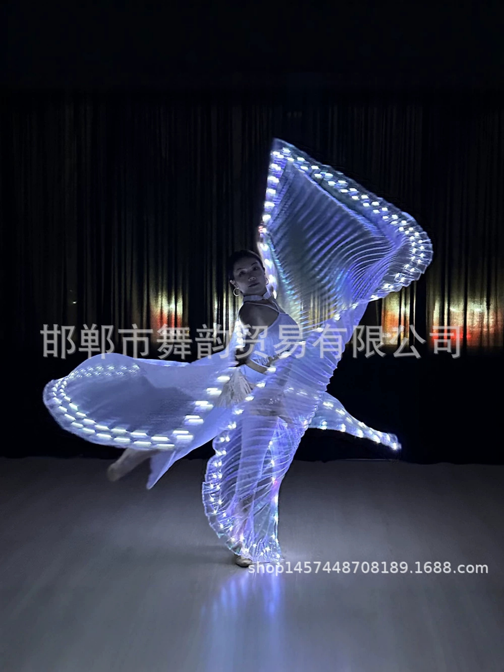 Accesorios de espectáculo de escenario danza alas de hadas iluminadas LED fiesta cosplay luz blanca fábrica directa