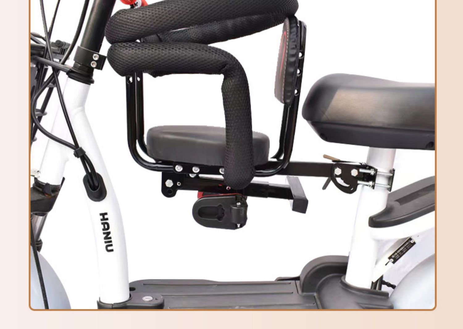 Yadea Electric Scooter Child Seat Front-Mounted Aima Electric Scooter Baby Infant Safety Seat Child Seat Wholesale
