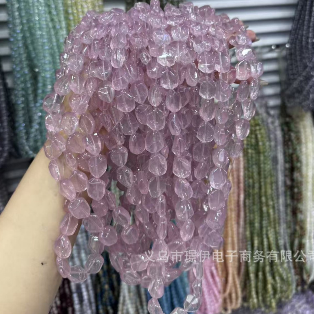 Jelly 12X16mm imitación polvo natural amatista cristal irregular cuentas sueltas bricolaje hecho a mano collar de cuentas material