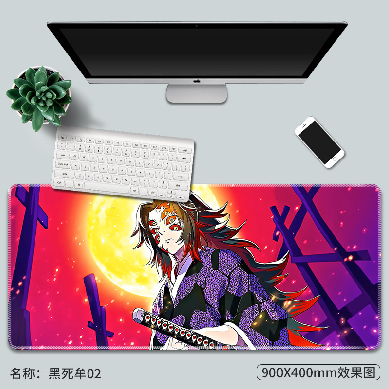 鬼滅の刃マウスパッド超大型アニメ黒死牟恋柱ゲーム電競キーボードパッド工場卸売テーブルパッド|undefined
