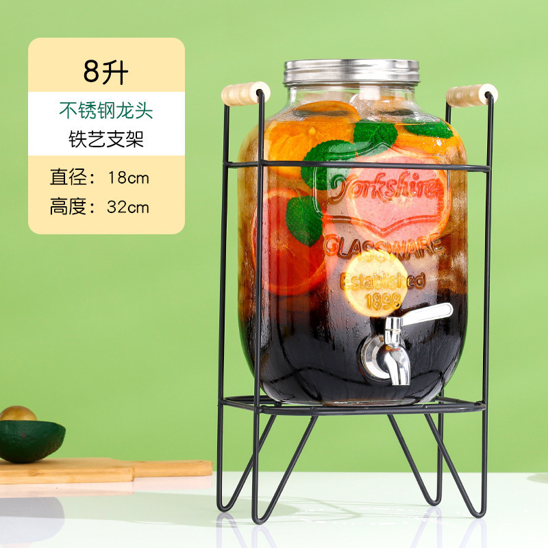冷水壶可乐红牛饮料玻璃网自制桶带碧桶酒吧啤酒桶龙头桶水果茶无|undefined