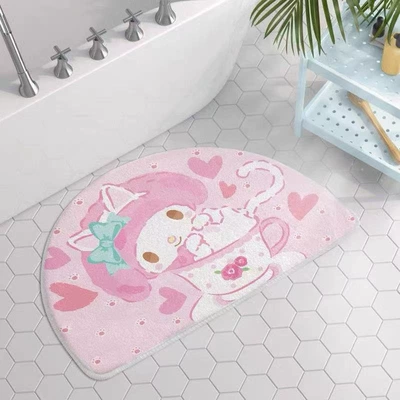 Avtomobil döşəmə paspasları — Mat Non-Slip Mat Household - teacup-melody-semi-circle-4060