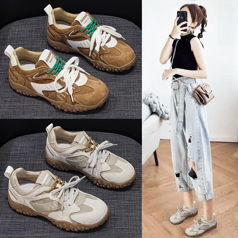 Немецкая обувь женская сеть красная 2025 осень новая плоская подошва легкая и дикая ретро уродливая обувь Agann повседневная спортивная обувь