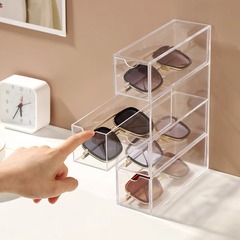 コンタクトレンズ収納ボックス、1日使い捨てコンタクトレンズキャビネット、化粧品大容量収納ラック、複数の透明ポータブルボックス