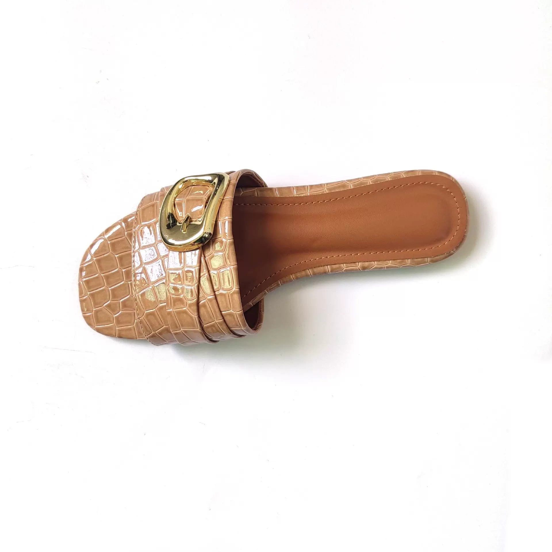 外贸原单方平底拖鞋简约时尚新款舒适透气一字拖外平跟休闲百搭