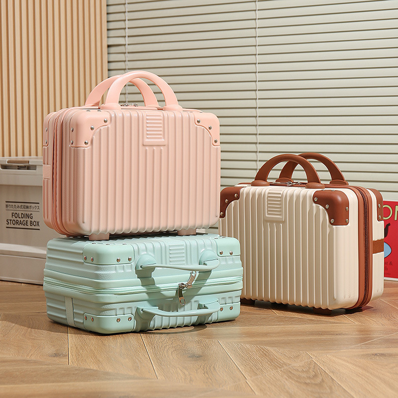 Retro 14inch Suitcase Small Cosmetic Case Mini Suitcase 16inch Password Small Box Printable Logo Blind Box