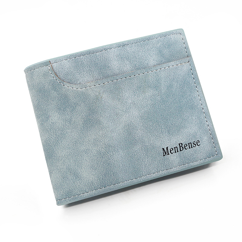 Estilo coreano esmerilado de los hombres billetera corta de moda de bolsillo de la Moneda de Gran capacidad Multi-tarjeta de IDENTIFICACIÓN bolsa de Carta DE LOS Hombres billetera