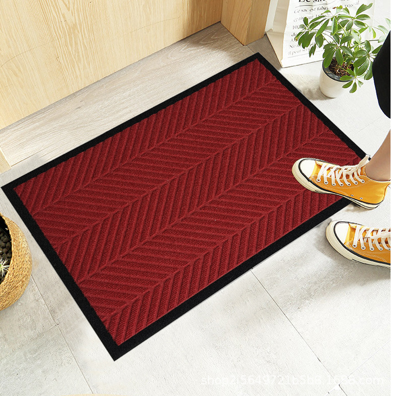 Nuevo producto patrón de neumáticos alfombrilla de puerta impermeable, antideslizante, resistente al desgaste y a la suciedad cocina oficina baño puerta cocina PVC