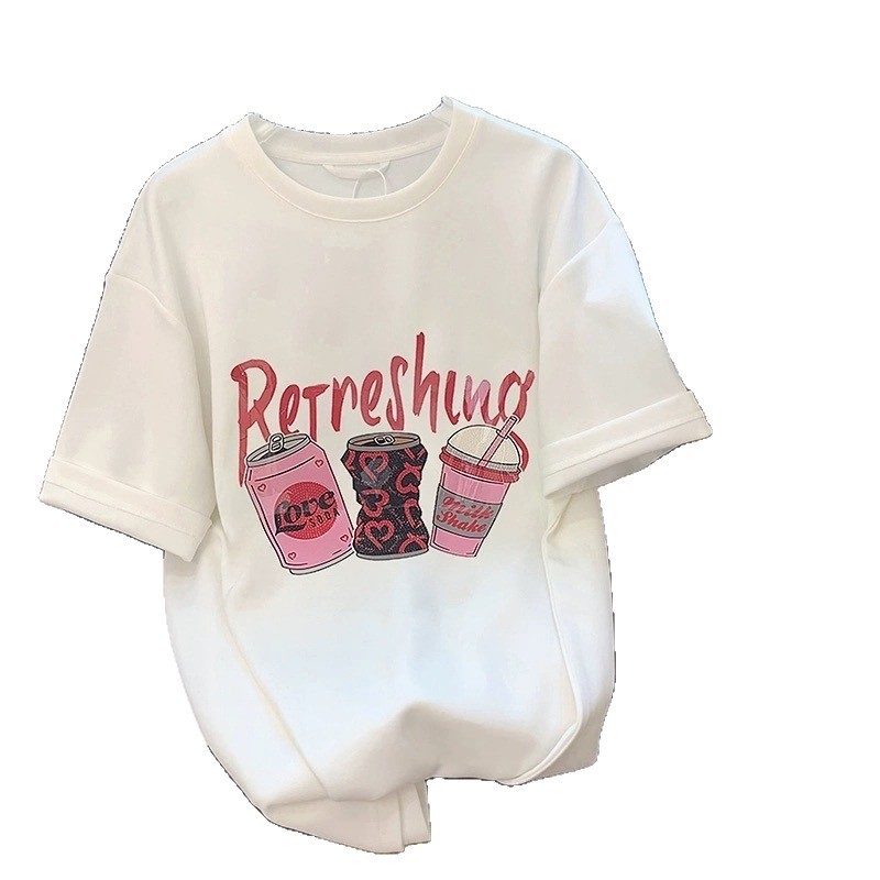 2元の女性用地摊売り場卸売夏の新しい半袖Tシャツ女性用ボトムシャツ斤単位で安い服|undefined