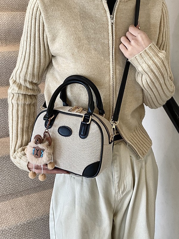 Bolso de nicho coreano de mujer de alto nivel, lino retro, bolso de hombro de viaje, nuevo tipo de bolso de viaje inclinado