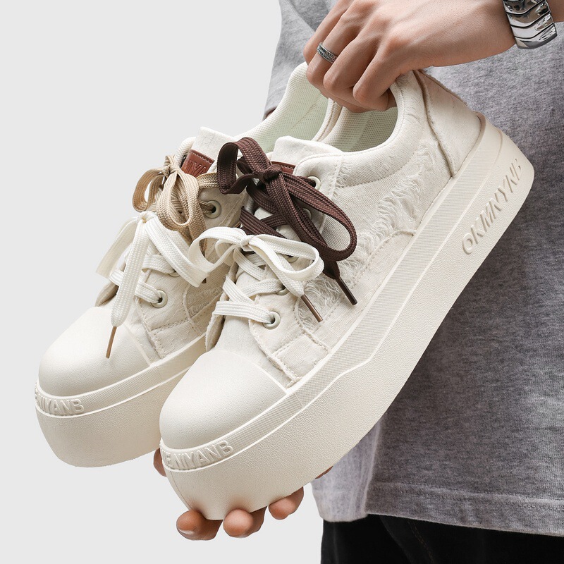 Invisible Height-Increasing Casual Shoes, Thick-Soled Fashionable Sneakers, New Style White Shoes for Men Invisible Height-Increasing Casual Shoes, Thick-Soled Fashionable Sneakers, New Style White Shoes for Men
