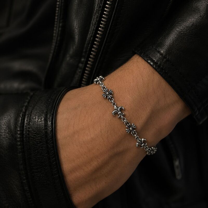 In-stock stainless steel men's bracelet, hip-hop trendy handmade woven titanium steel, non-fading, high-end feel, wholesale hand jewelry In-stock stainless steel men's bracelet, hip-hop trendy handmade woven titanium steel, non-fading, high-end feel, wholesale hand jewelry
