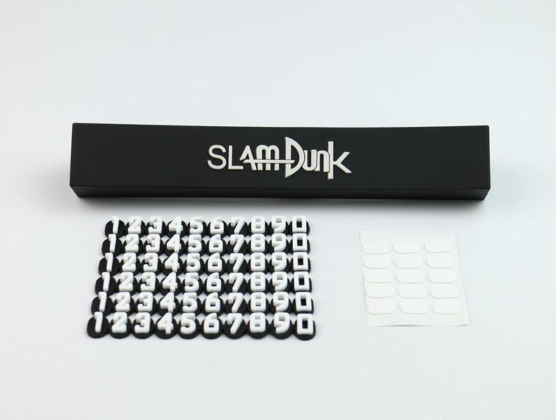 SK temporary parking phone number plate 3D ornament, luminous, simple design, car parking sign, high-end accessory