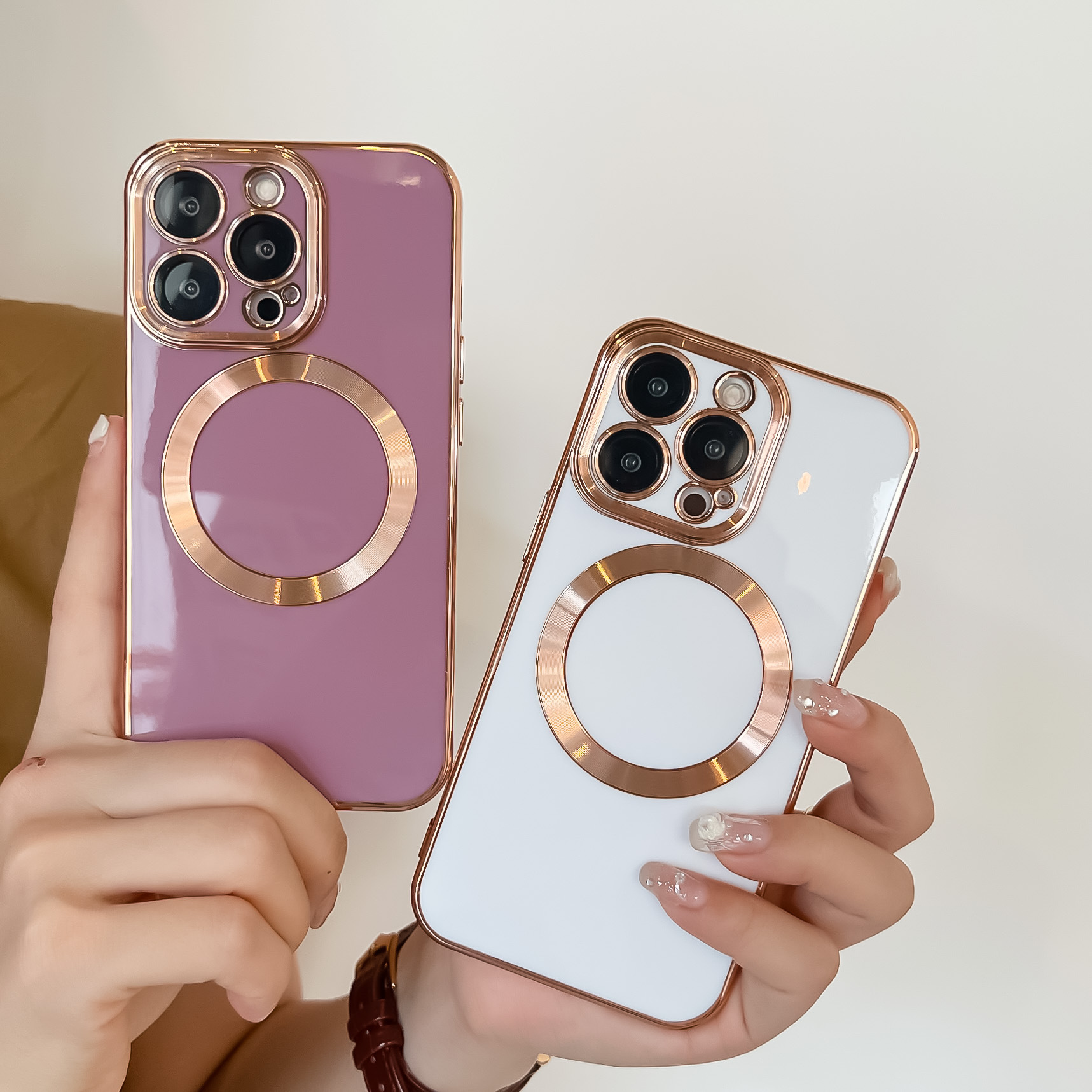 Title 4, Solid Color Electroplating Magnetic Pull Ribbon...