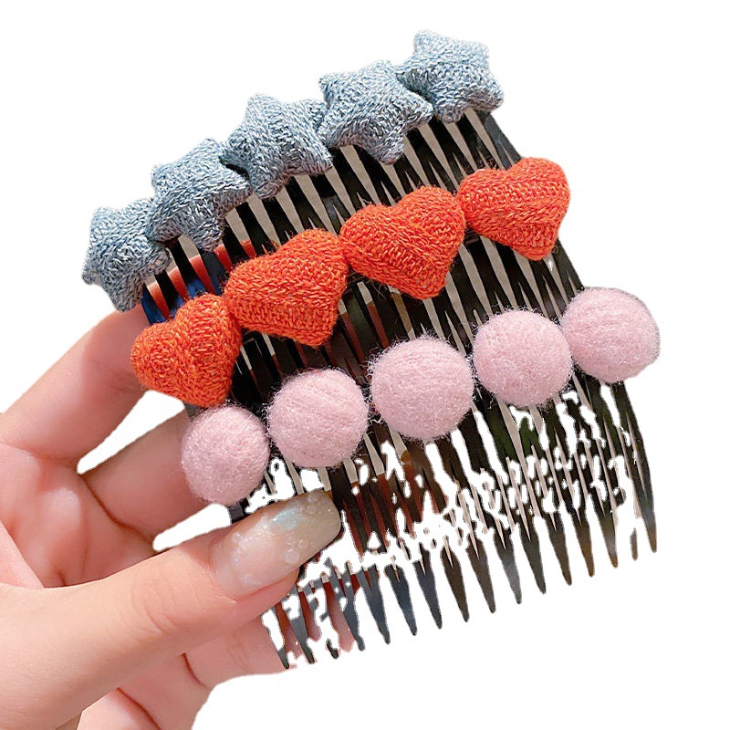 Estilo coreano peine de pelo insertar peine horquilla al por mayor cabeza trasera horquilla rota acabado artefacto flequillos horquilla lateral clip femenino